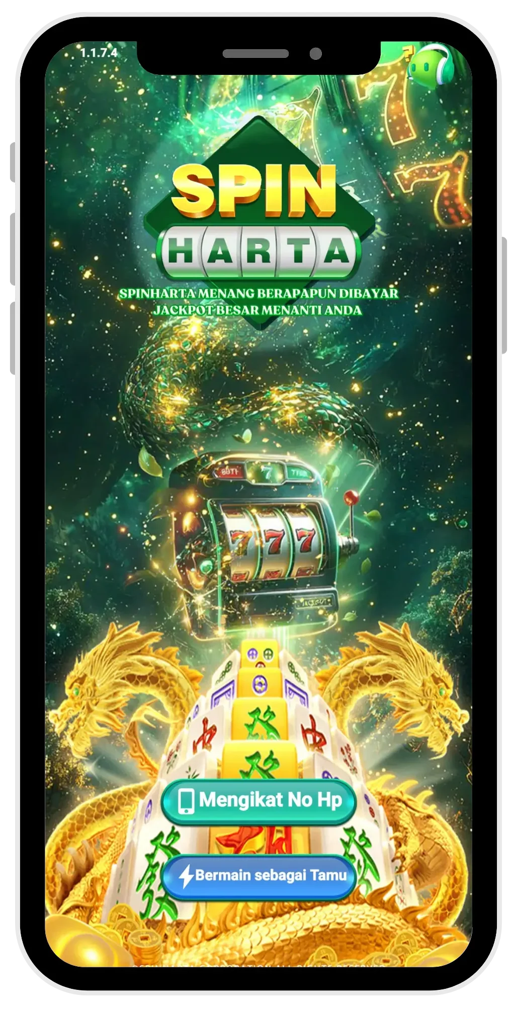SPIN HARTA APK Opened in Phone Image